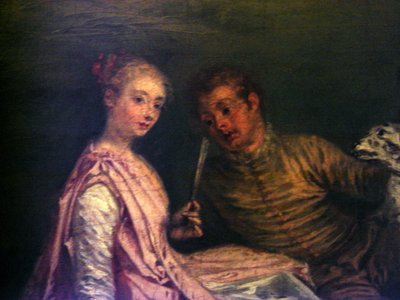 La sosta durante la caccia (dettaglio) da Jean Antoine Watteau